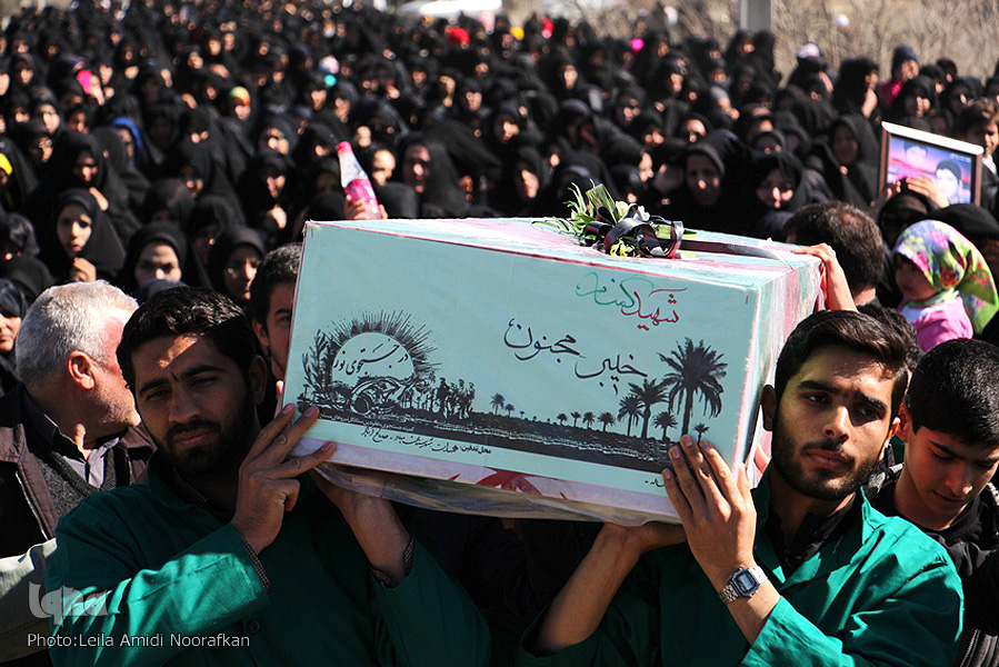 تشییع دو شهید گمنام دفاع مقدس/ صالح آباد