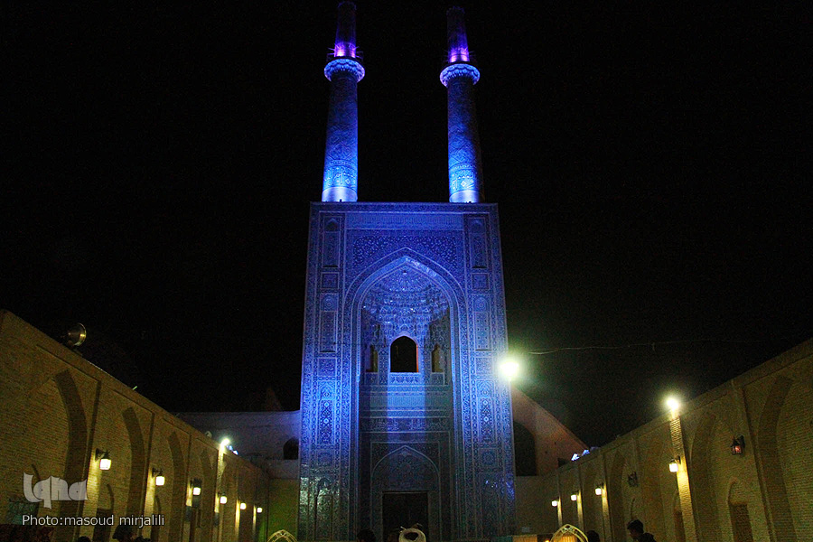 خاموشی مسجدجامع کبیر و اماکن تاریخی یزد درساعت زمین