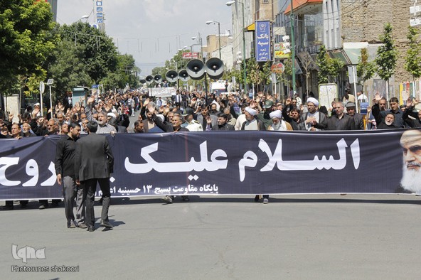 دسته عزاداری حسینیه اعظم زنجان در سوگ پیر جماران