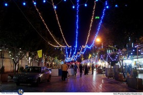 آذین‌بندی خیابان‌ها به‌مناسب نیمه شعبان