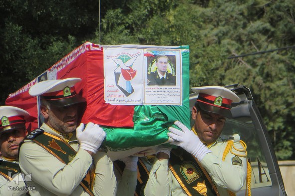 تشییع پیکر شهید منوچهر کرمی/ خرم‌آباد