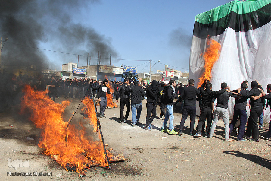 نماز ظهر و خیمه سوزارن ظهر عاشورا ـ زنجان