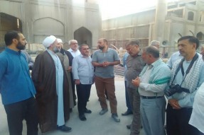 بازدید مسئولان ستاد بازسازی عتبات عالیات آذربایجان‌غربی از پروژه‌های عتبات نجف