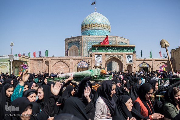 تشییع نمادین شهدای کربلا توسط قوم بنی اسد در قزوین