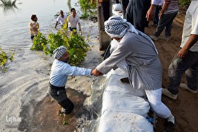 سیل در روستاهای غزاویه