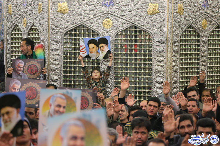 مراسم بزرگداشت سردار سلیمانی در امامزادگان باقریه بیرجند