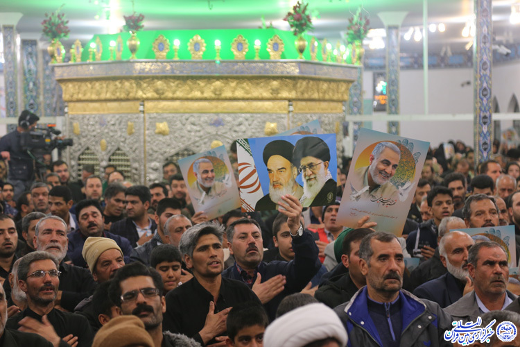 مراسم بزرگداشت سردار سلیمانی در امامزادگان باقریه بیرجند