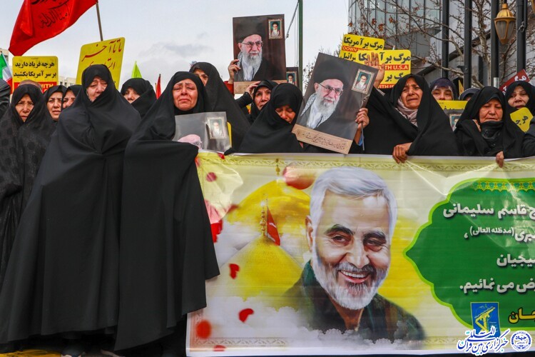 راهپیمایی مردم بیرجند در حمایت از انتقام سخت سپاه پاسداران