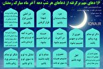 اینفوگرافیک/ آنچه در دهه آخر رمضان از خدا می‌خواهیم