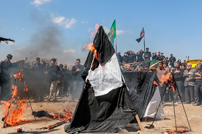 خیمه‌سوزان زنجان برای همدردی با دل‌های سوخته کربلا