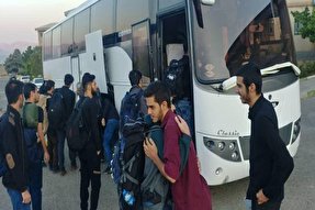 اعزام دانشجویان دانشگاه تفرش به پیاده‌روی اربعین