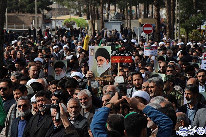 راهپیمایی حمایت از اقتدار ملی در خراسان جنوبی برگزار شد