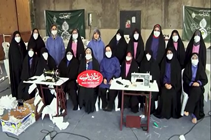 فیلم | عزم جهادی هیئت قمر بنی هاشم ساری در تولید ماسک