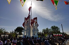 عکس | آئین اهتزاز پرچم جمهوری اسلامی در کرمان