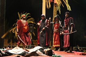 عکس | هفتمین شب از اجراهای نهمین سوگواره ملی تعزیه ده‌زیار