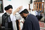 مراسم عمامه ‌گذاری در بیت آیت‌الله مدرسی‎‎