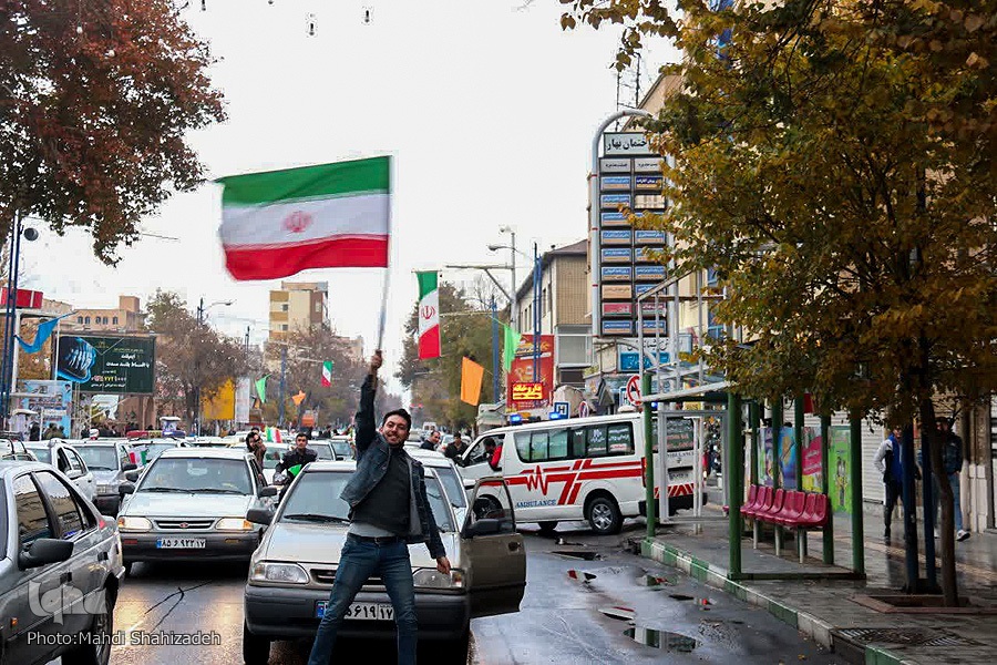 جشن مردم ارومیه پس از برد تیم ملی ایران