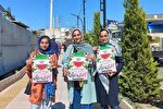 عکس | برگزاری نصب پوستر جمهوری اسلامی ایران در آزادشهر
