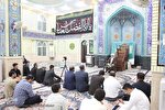 عکس | دیدار جامعه قرآنی، مداحان و طلاب با آیت‌الله کعبی