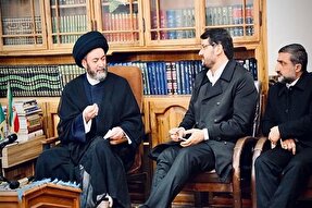 عکس | دیدار وزیر راه و شهرسازی با آیت‌الله سیدحسن عاملی