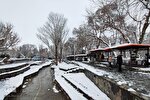 اولین بارش برف در همدان‎