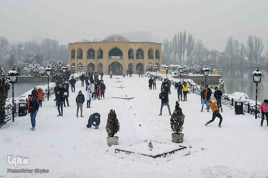 بارش سنگین برف در تبریز‎