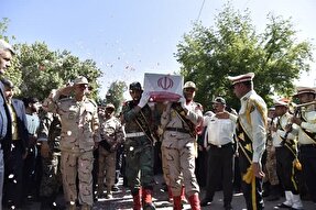 عکس | پیکر «محمدمهدی احمدی» شهید مرزبان بجنوردی در خاک آرام گرفت