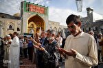 عکس | اقامه نماز عید قربان در حرم مطهر رضوی
