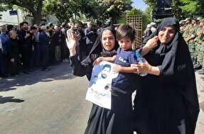 آغاز مراسم تشییع پیکر شهید حسن وحیدی در بجنورد