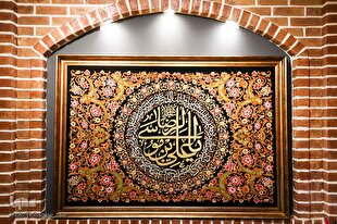 عکس | دوخت پرچم‌های عزاداری امام حسین(ع) در مشهد