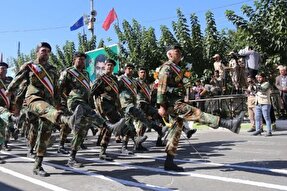 رژه نیروهای مسلح در خراسان‌شمالی برگزار شد