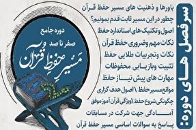 برگزاری دوره جامع «صفرتاصد مسیر حفظ قرآن» در مشهد