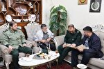 دیدار فرمانده سپاه شهدای آذربایجان غربی با جانباز ترابی