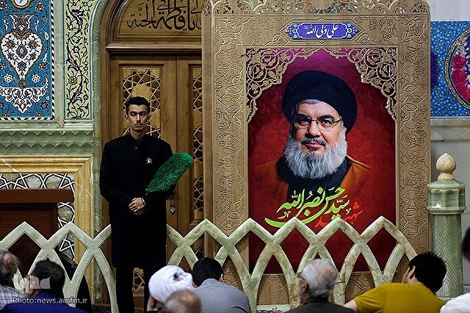 فیلم| فضاسازی حرم بانوی کرامت به مناسبت تشییع شهید سیدحسن نصرالله