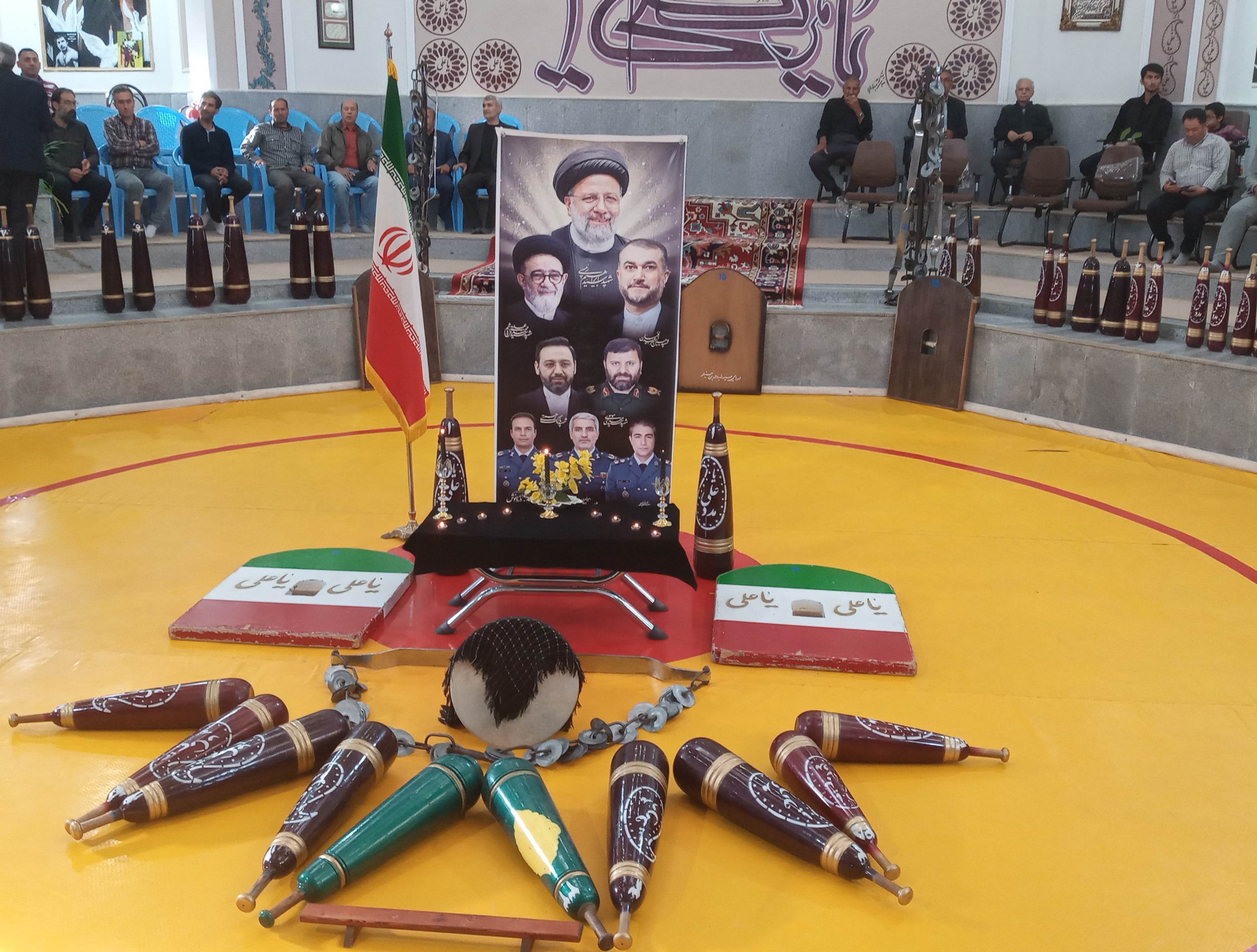 مراسم پاسداشت یاد و خاطره شهدای خدمت توسط ورزشکاران اهری