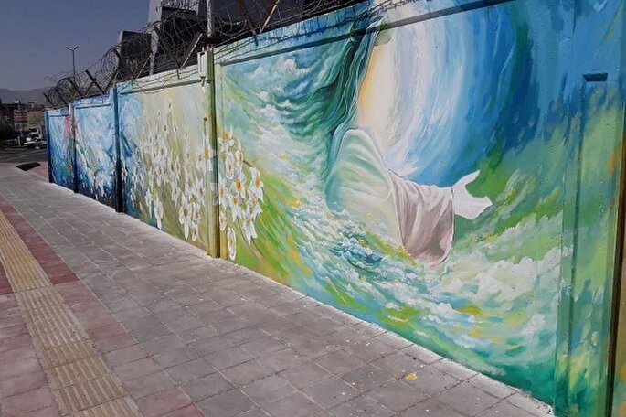 بزرگ‌ترین دیوارنگاره کشور با محوریت شهدا در زنجان اجرا می‌شود