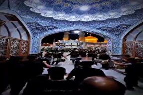 فیلم | حضور دسته‌های عزاداری در حرم بانوی کرامت