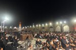 اجرای مراسم معنوی (ابا القربه) لبنانی‌ها در حرم مطهر رضوی