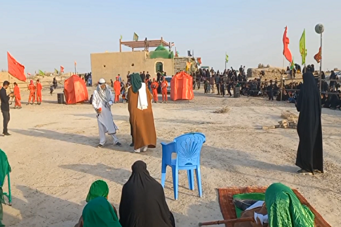 فیلم | تعزیه‌خوانی روز عاشورا در نیمروز