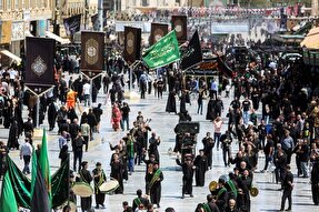 عکس | حضور دسته‌جات عزاداری ۲۸ صفر در حرم مطهر حضرت معصومه(س)