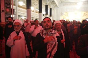 عکس | عزاداری شب شهادت امام حسن عسکری(ع) در حرم بانوی کرامت