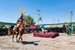 عکس | آیین «عَلَم خبری» و تعزیه‌خوانی در روستای فهنه