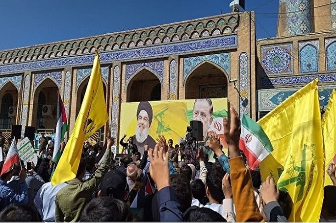 اجتماع «حزب‌الله زنده است» در کرمانشاه برگزار شد