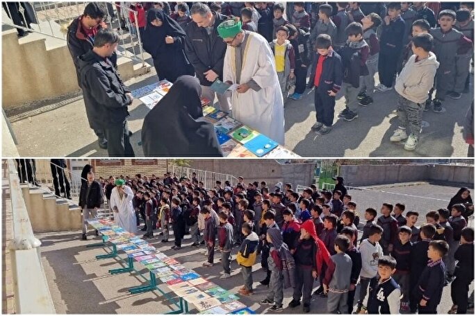 کتابخانه مدرسه شهید خدایی در عنبران تجهیز شد