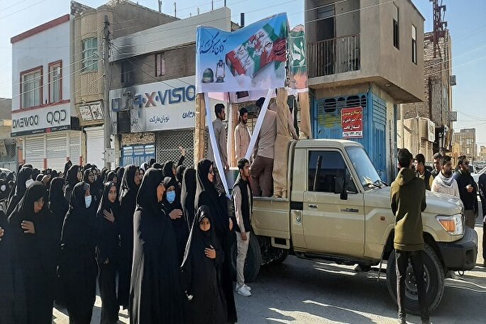 فیلم | تشییع پیکر مطهر 4 شهید گمنام در زابل