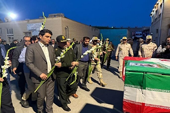 استقبال و بدرقه پیکر شهدای مرزبانی بانه