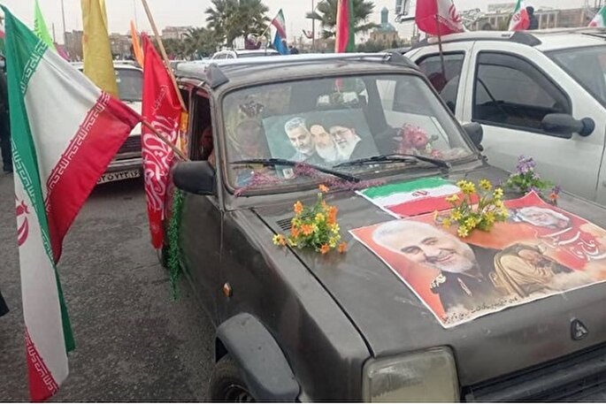 حرکت خودرویی «کاروان حماسه و مقاومت» در کرمانشاه