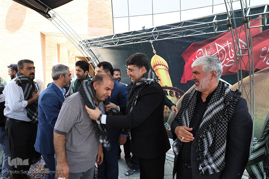 آیین بدرقه کاروان خادمان حسین(ع) و زائران اربعین حسینی ارومیه‎