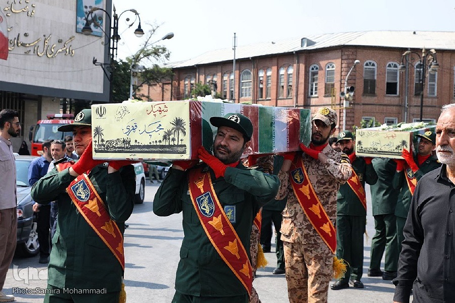 تشییع پیکر مطهر دو شهید تازه‌تفحص‌شده در ارومیه‎