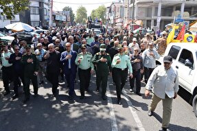 پیکر رزمنده گیلانی دوران دفاع مقدس در رشت تشییع شد